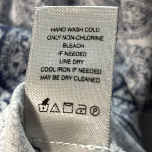 John Mark Peasant Mini Dress 3/4 Bell Sleeve Lace Detail On Blue - Picture 12 of 12